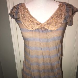 Soprano Embellished Striped Top